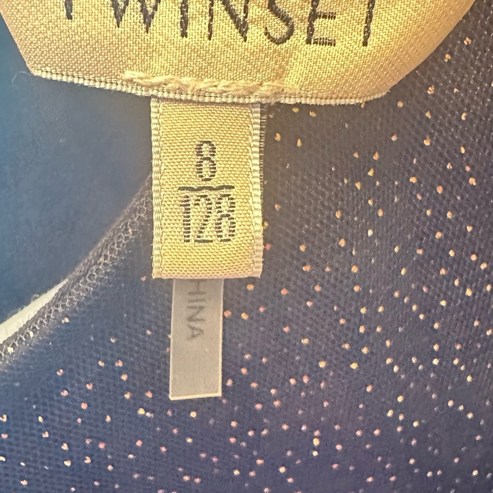 Twin-Set Black and Gold Kids Formal Dress with belt - Size 8
